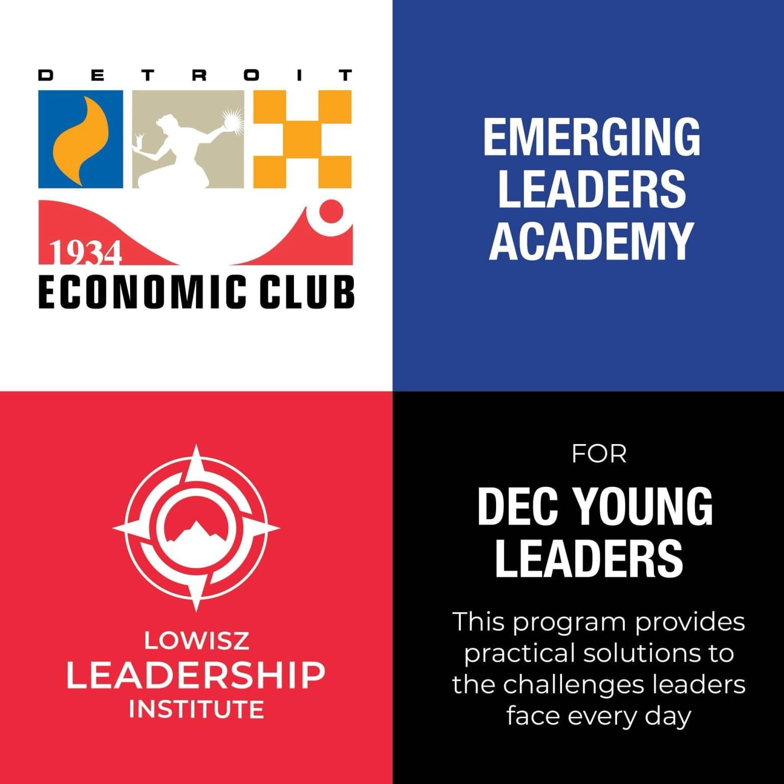 Detroit Economic Club Emerging Leaders Academy and Lowisz Leadership Institute - practical leadership development for DEC Young Leaders