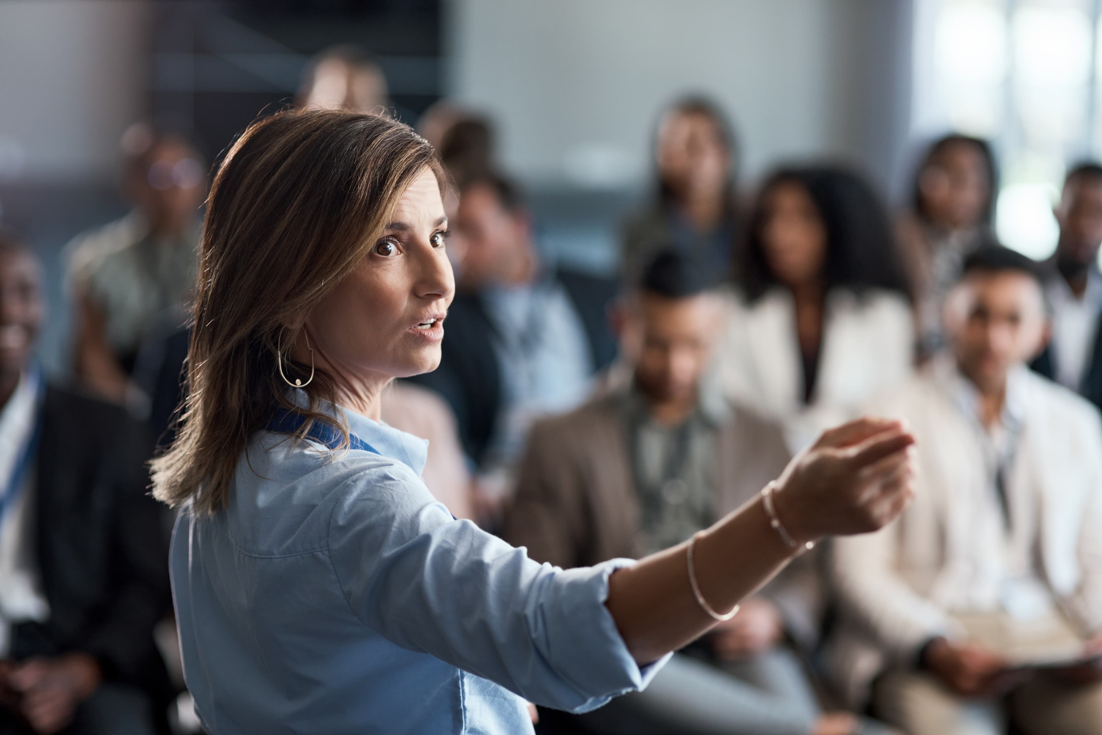 Senior business leaders in strategic conversation